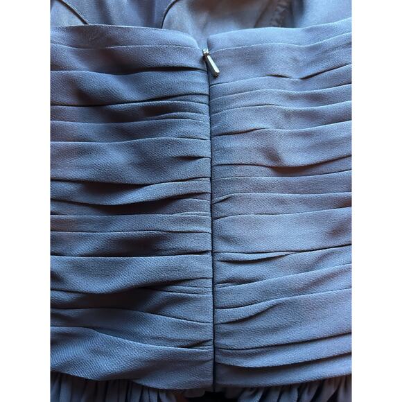 Bill Levkoff Bridesmaid Prom Formal Holiday Cocktail Navy Blue Halter Dress Sz 8 - Picture 9 of 15